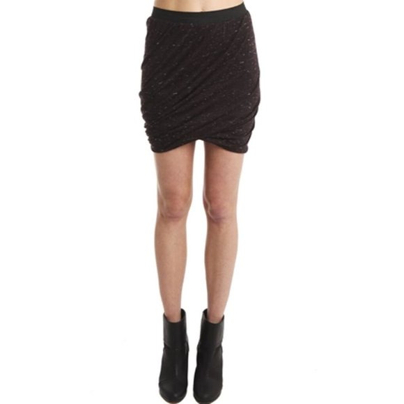 ENZA COSTA Asymmetric SPECKLE Gathered SKIRT Bubble  Hem ( 2 ) - Picture 1 of 6